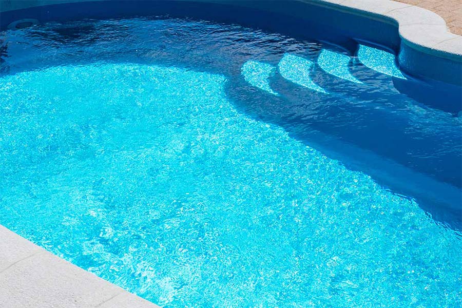 clear blue pool