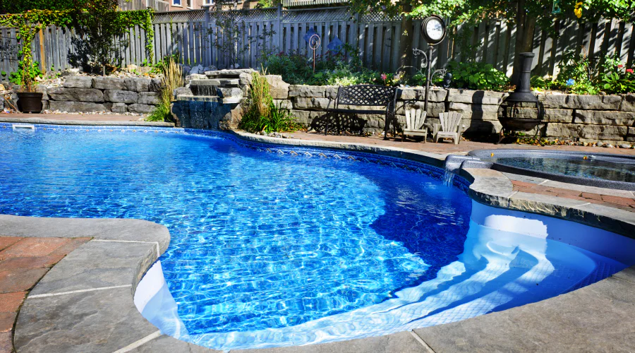swimming pool in garden bullard tx